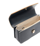Borsa tracolla piccola in denim  jacquad