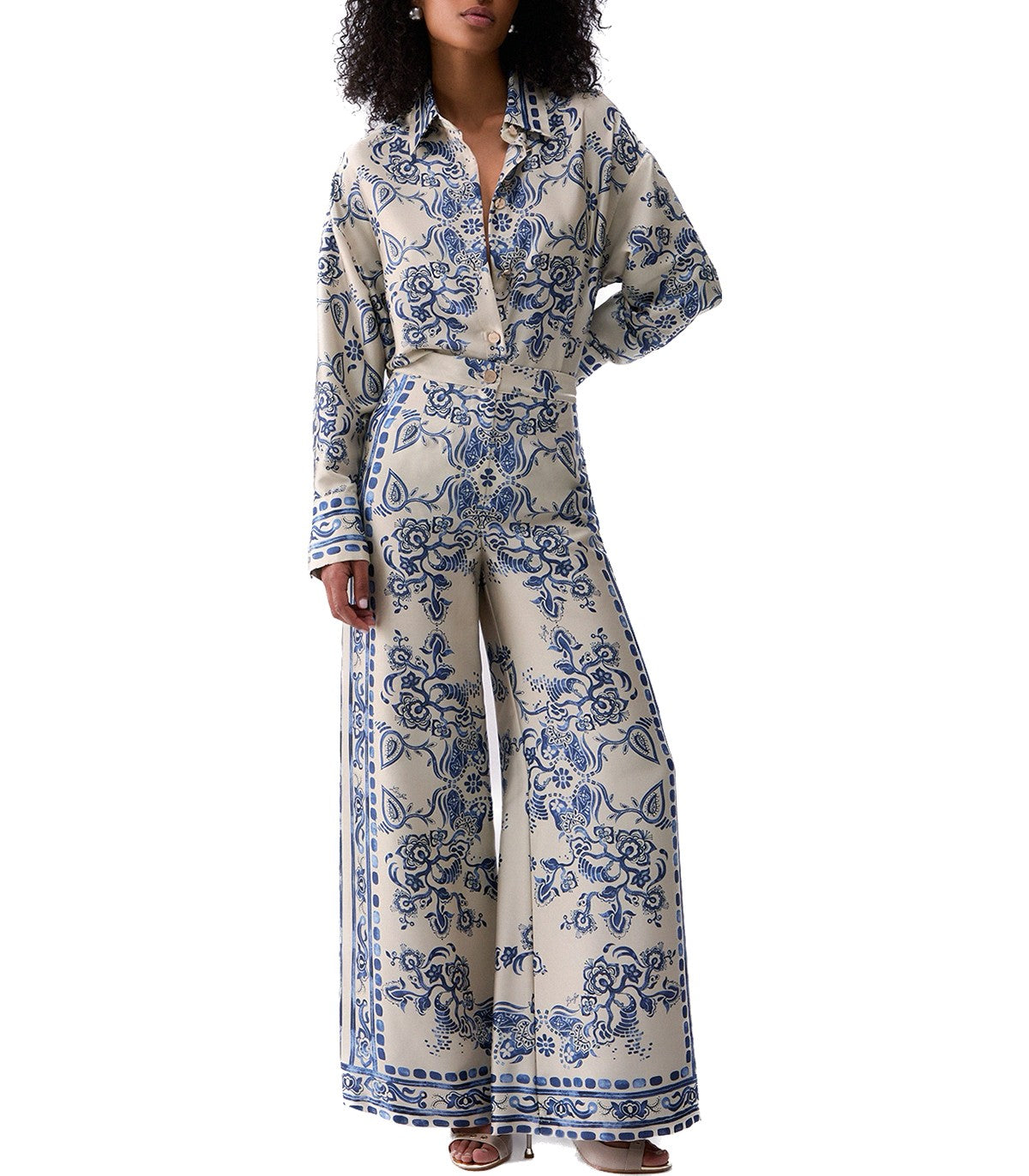 Pantaloni con stampa foulard Liu Jo