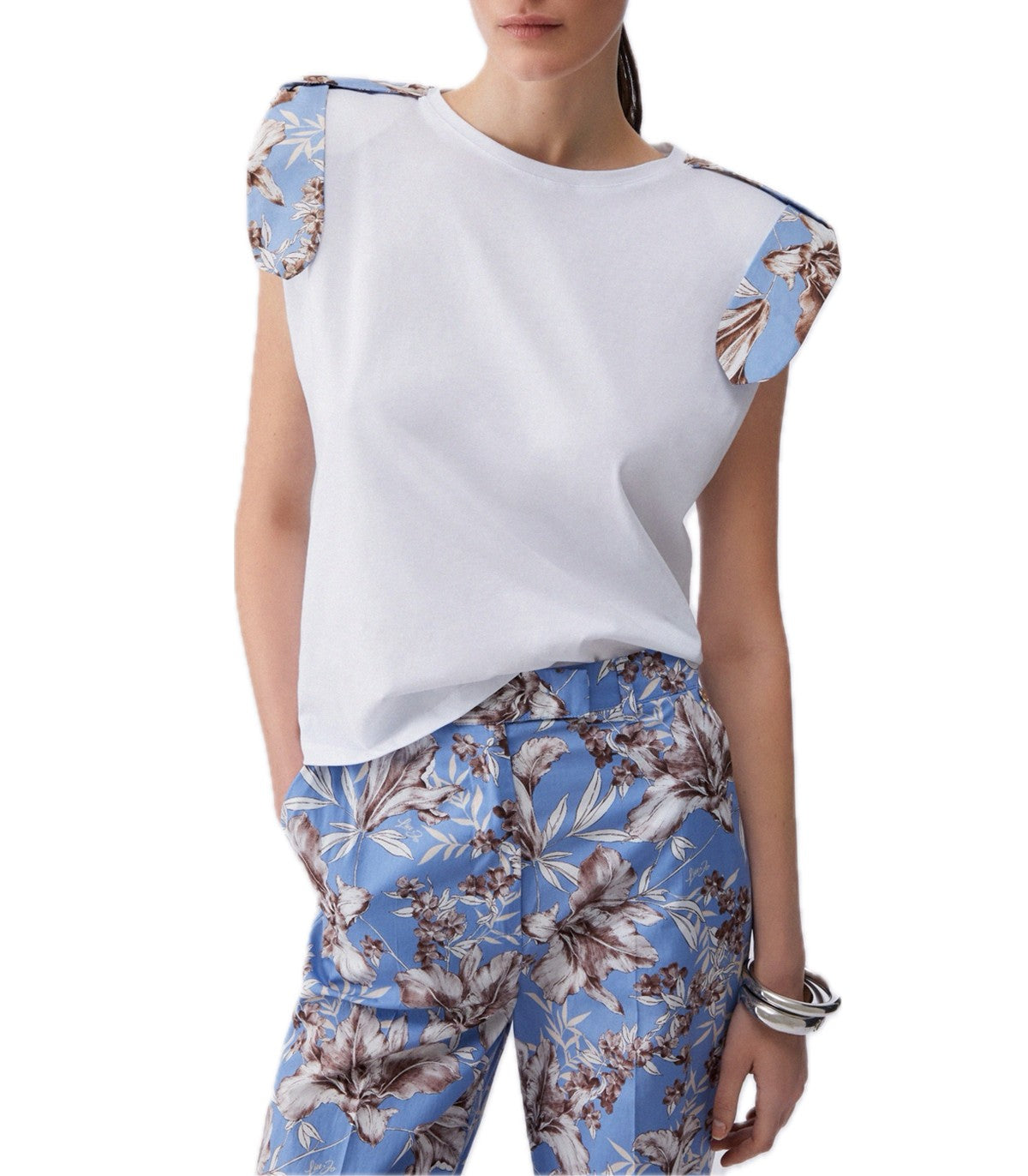 T-shirt con spalline imbottite Liu Jo