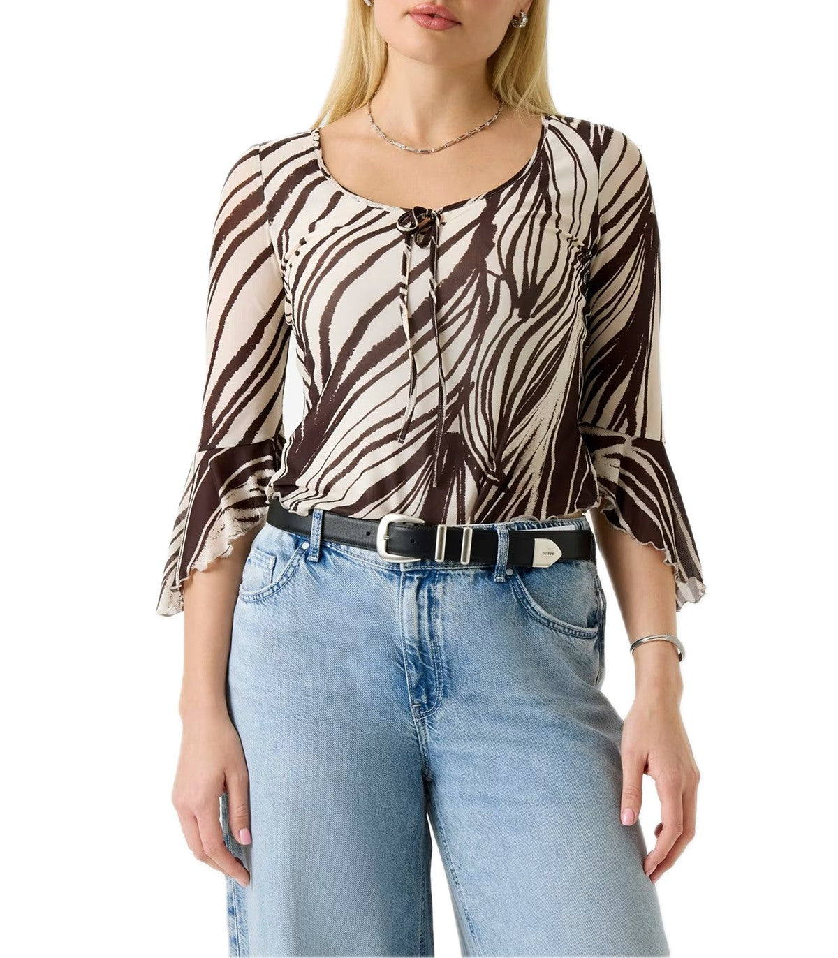 Top stampato zebra Guess