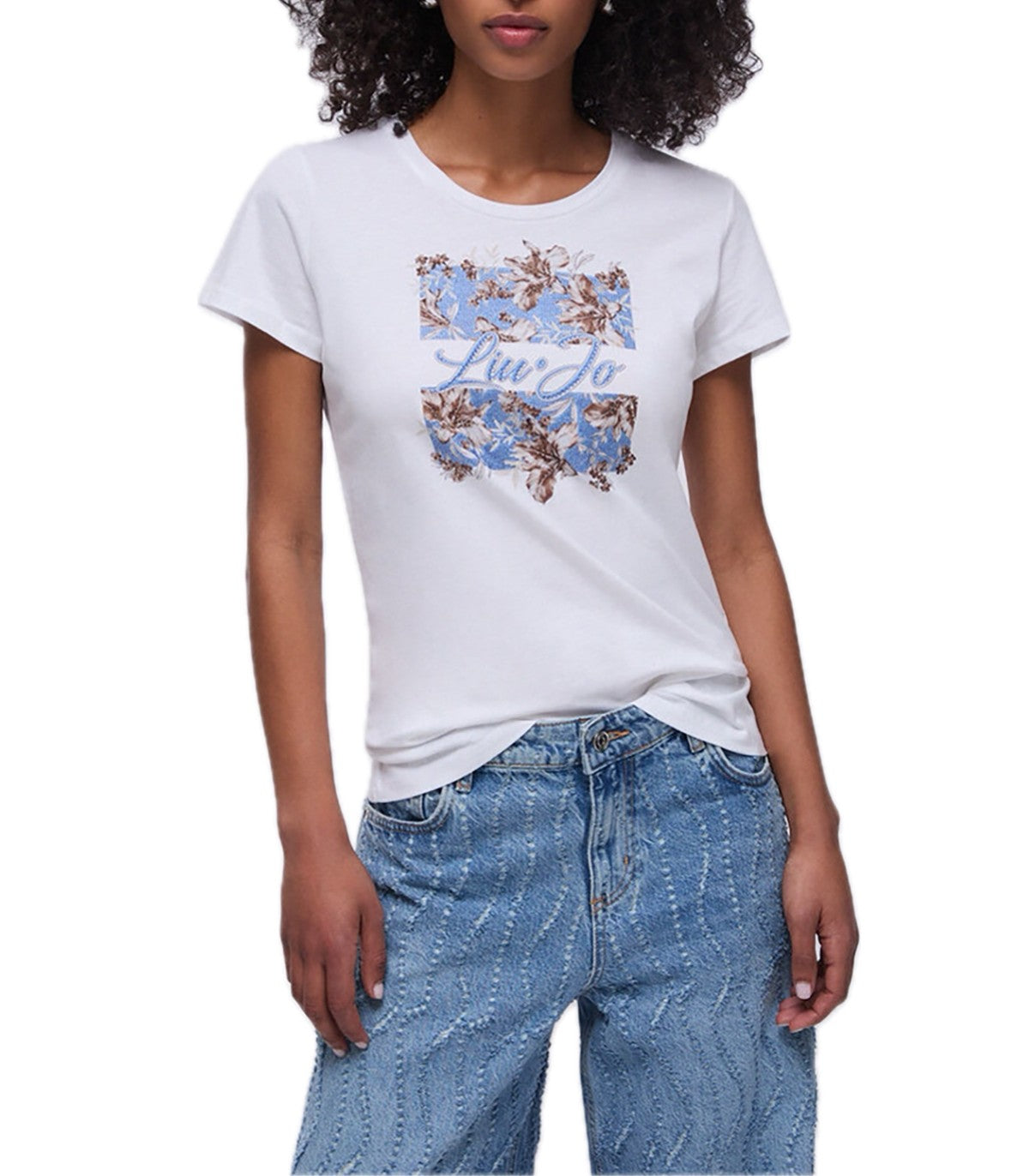 T-shirt con applicazioni Liu Jo