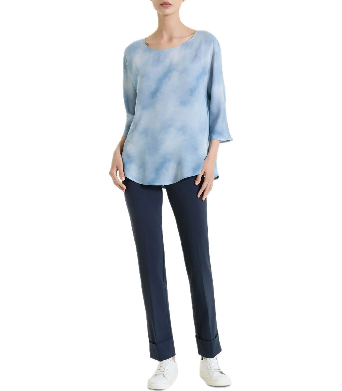Pantalone slim dritto in Compact Light r