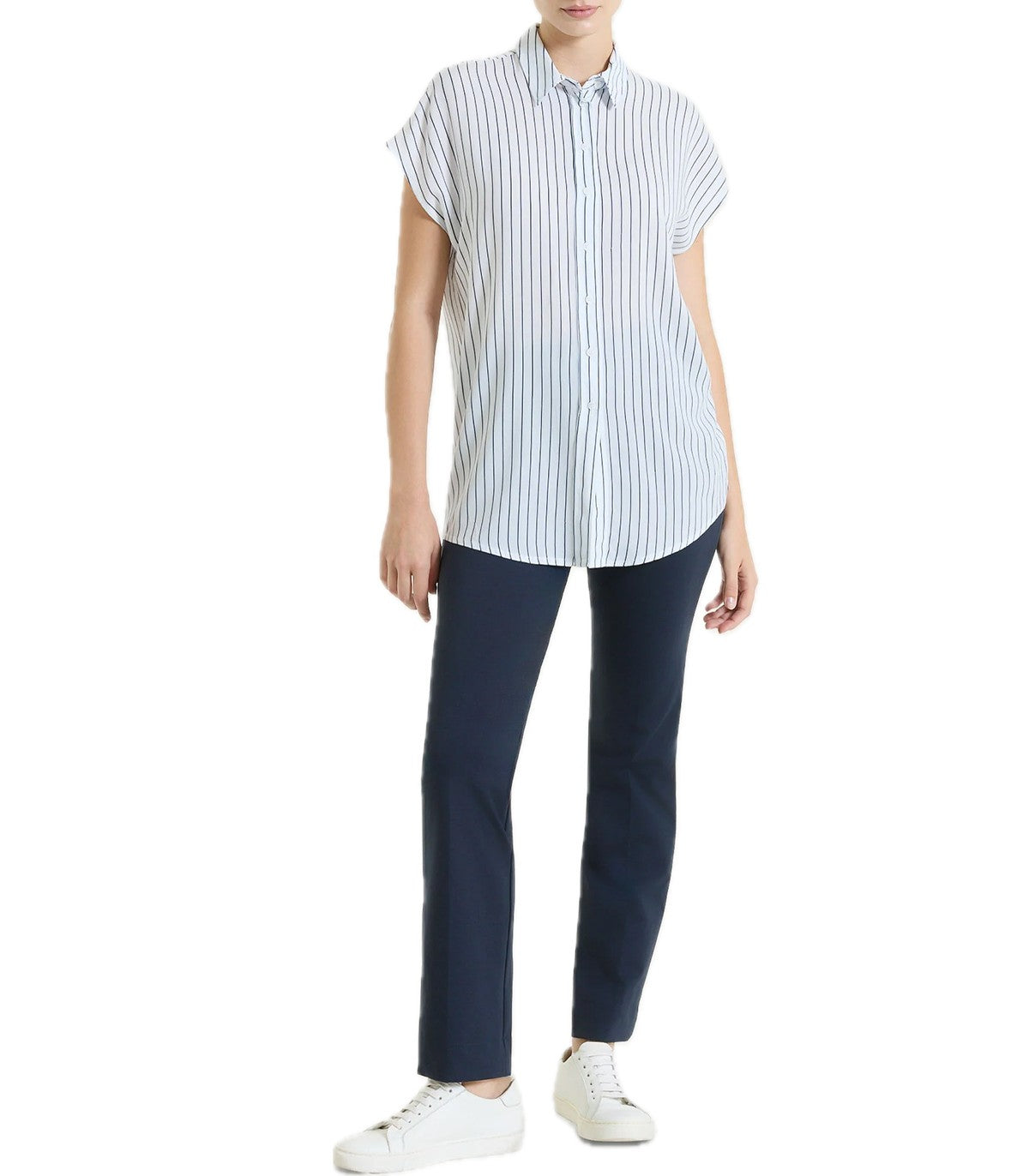 Pantalone dritto con tasche in Compact t