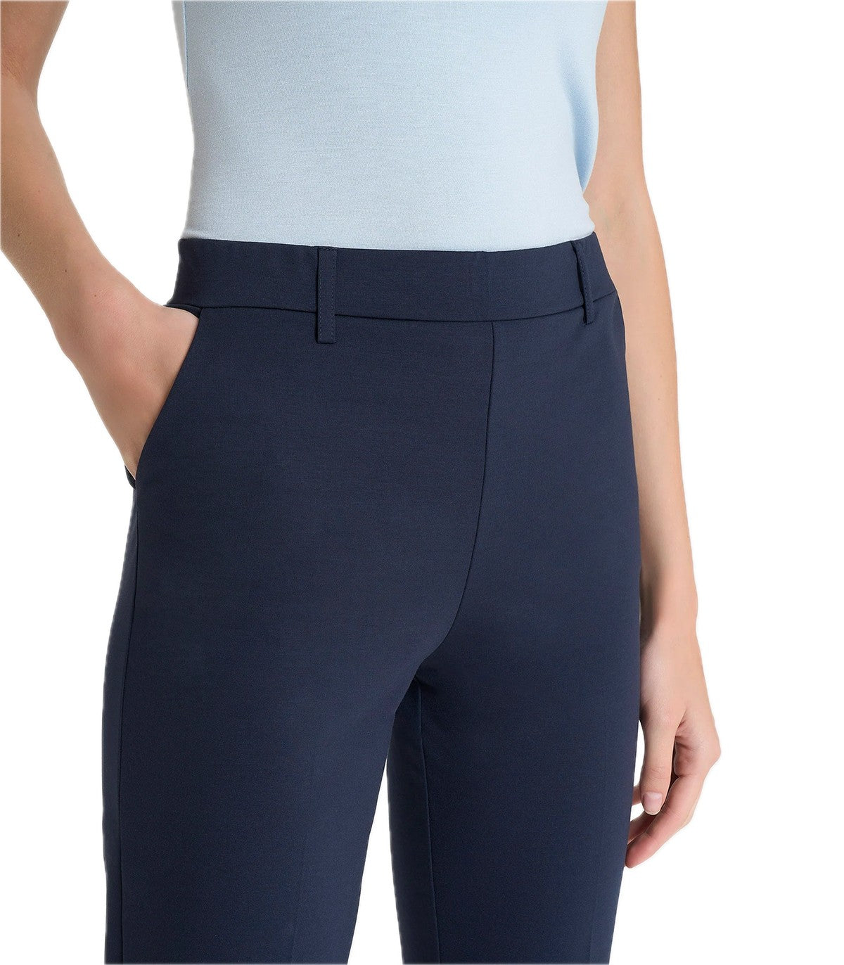Pantalone dritto con tasche in Compact t