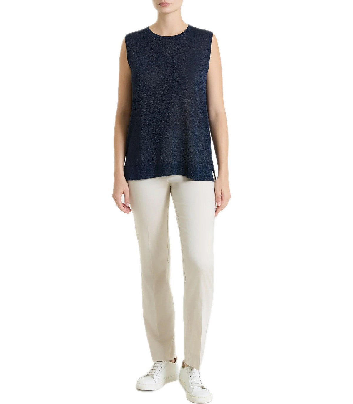 Pantalone capri dritto in Satin Power rA