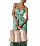 Tote bag grande a righe Liu Jo