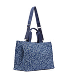 Tote bag grande in denim animalier Liu o