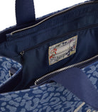 Tote bag grande in denim animalier Liu o