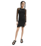 Abito bodycon in rete a doppio strato