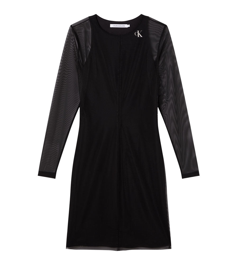 Abito bodycon in rete a doppio strato